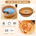 thumbnail image 1 of Air Fryer Disposable Paper 100 Pcs 6.3 inch Air Fryer Round Non-Stick Paper Prime Oil-proof Parchment Paper Cooking Paper for Fryers Basket Frying Pan Microwave Oven, 1 of 7