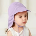 thumbnail image 2 of Riforla Children's Summer New Outdoor Breathable Travel Cute Sun Quick Drying Baby Sun Hat Bomber Hats Purple, 2 of 4