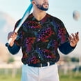thumbnail image 6 of Balery Sea Turtle Baseball Jersey for Men Casual Button Down Shirts Short Sleeve Active Team Sports Uniform-3X-Large, 6 of 9