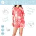 thumbnail image 2 of Hello Mello Dyes The Limit Lounge Top and Shorts, 2-Piece Pajama Set, Coral Medium/Large (Women's), 2 of 7