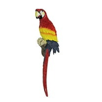 Zeckos Resin Scarlet Macaw Parrot Wall Sculpture Home Décor 18 inch
