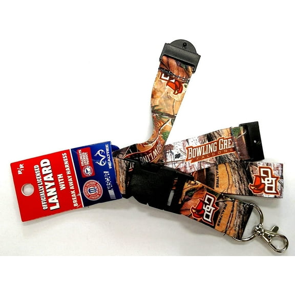 Bowling Green University Falcons Camo Lanyard Keychain Double Sided Breakaway Safety Design Adult 18 Inch