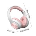 thumbnail image 6 of Clearance! Wireless Bluetooth Noise Cancelling Headphones, Over Ear Bluetooth Headphones, HD Call Low Delay, HiFi Stereo Sound, Wired & Wireless Modes, Folding Headset, for Travel, Home, Work Pink, 6 of 6