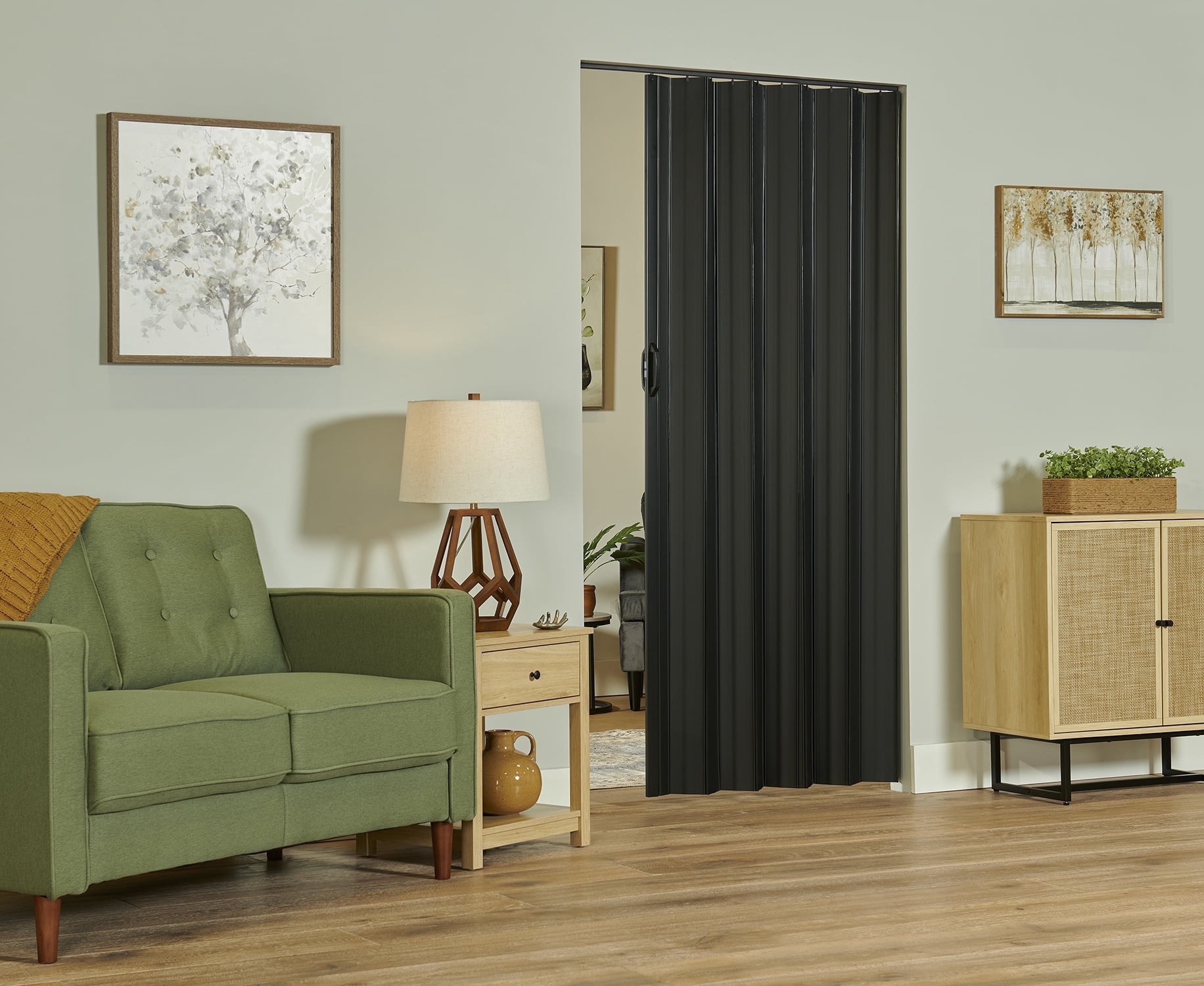 Spectrum Horizon Vinyl White Accordion Folding Door, 32x80 Inches