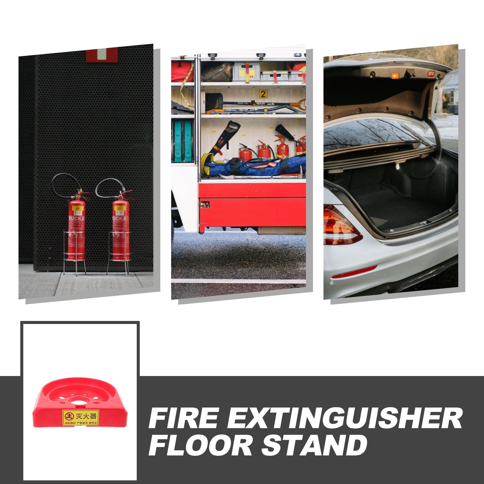 OUNONA 5pcs Plastic Fire Extinguisher Base Floor Fire Extinguisher Holder Powder Fire Extinguisher Bracket