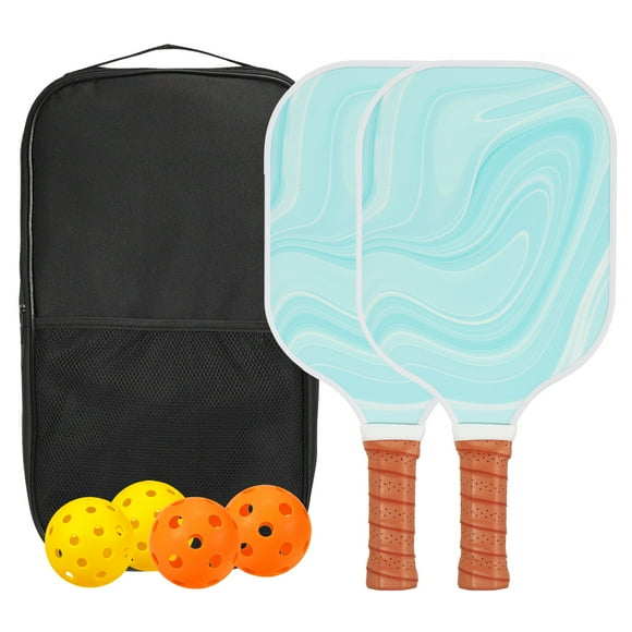 Uxcell Pickleball Paddles Set, Light Fiberglass Pickleball Set Sky Blue Vortex