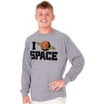 thumbnail image 5 of Saturn Love I Heart Outer Space Long Sleeve TShirt Men Women Brisco Brands S, 5 of 6
