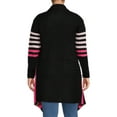 thumbnail image 5 of What's Next Women's and Women's Plus Striped Flyaway Cardigan Sweater, Midweight, Sizes XS-4X, 5 of 5