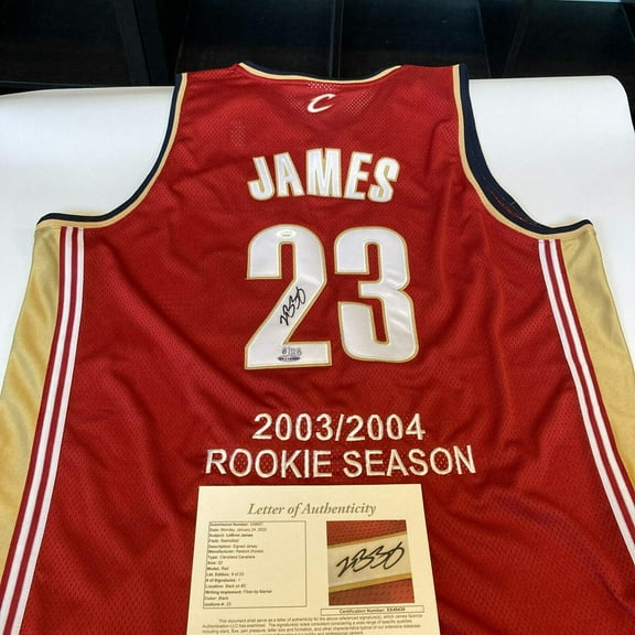 LeBron James Rookie Signed Cleveland Cavaliers Jersey JSA COA  UDA Upper Deck
