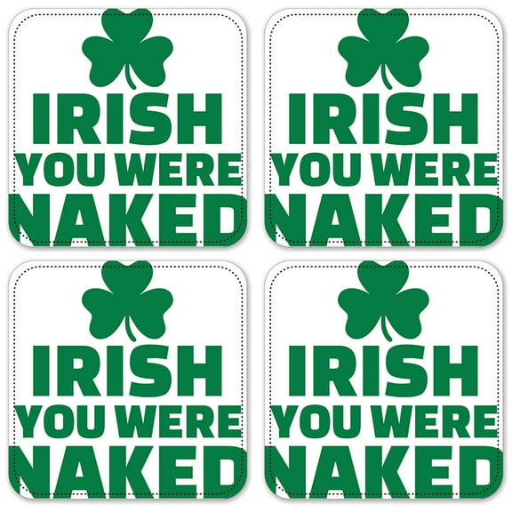 Vinyl Drink Coasters - Set of 4 - Naked Irish