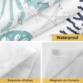 thumbnail image 4 of No Hook Shower Curtains with Snap-in Liner Set, Turquoise Coastal Waterproof Hotel Style Bathroom Shower Curtain, Summer Lobster Coral Nautical Breathable Mesh Top Window Bath Curtains 60''x72'', 4 of 9