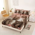 thumbnail image 2 of jejeloiu Kawaii Kitten Full Size Sheets Kids,Romantic Flower Bed Sheets,4 Pieces, 2 of 6