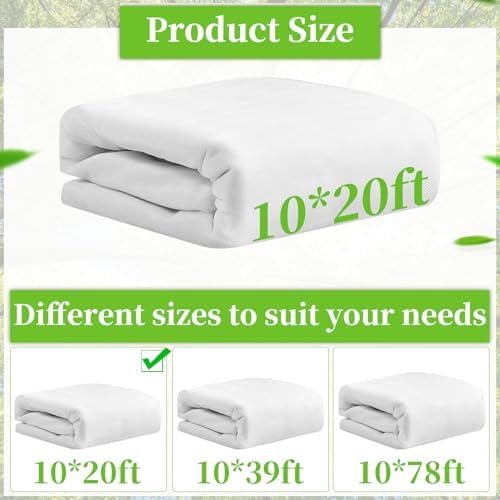 20x10Ft Mosquito Netting Garden Mesh Netting, Bug Insect Mosquito Fly Bird Net, Animals Barrier Protection Net, White 3x6 m