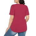 thumbnail image 4 of SDNall Loose Fitting Tops for Women Fashionable Casual Short Sleeved Loose Round Neck Solid Color Top (Sizes:S-2XL), 4 of 9