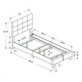 thumbnail image 3 of Monarch Specialties Bed - Twin Size, Grey Leather-Look, 3 of 3