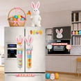 thumbnail image 4 of Easter Bunny Refrigerator Handle Cover Set Of 3 Non Slip Fabric Sleeves For Kitchen Appliance Home Decor Spring Accent Festive Holiday, 4 of 7