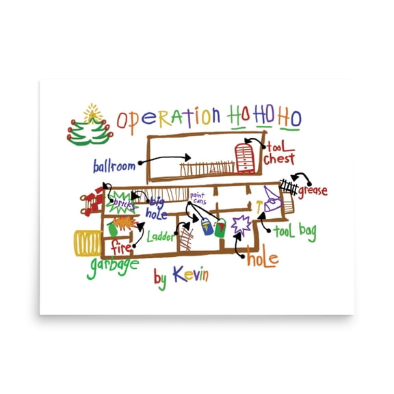 Rocket Prints Kevin McCallister's Operation Ho-Ho-Ho Poster, 9 x 12