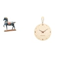 thumbnail image 1 of Figura de caballo,Figura de caballo Escultura animal coleccionable,Reloj de pared,Reloj de pared decorativo para sala de estar,silencioso,Reloj de pared de madera con decoración moderna, 1 of 8