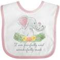 thumbnail image 3 of Inktastic I Am Fearfully and Wonderfully Made Cute Elephants Boys or Girls Baby Bib, 3 of 4