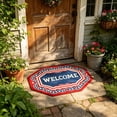 thumbnail image 2 of Patriotic Bath Mat Bathroom Rug Model B Red White Blue 27.6 x 15.7 in Washable Floor Accent 4th of July Decorations, 2 of 5