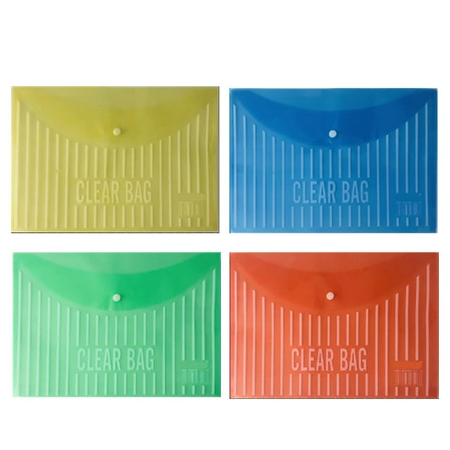 MOQIN 1 Pack File Folders,Plastic Envelope Folder,US Letter Size Poly Envelopes with Label Pocket,Folders for Documents,A4 Plastic folders, Plastic Envelopes for Documents,Clear Folders