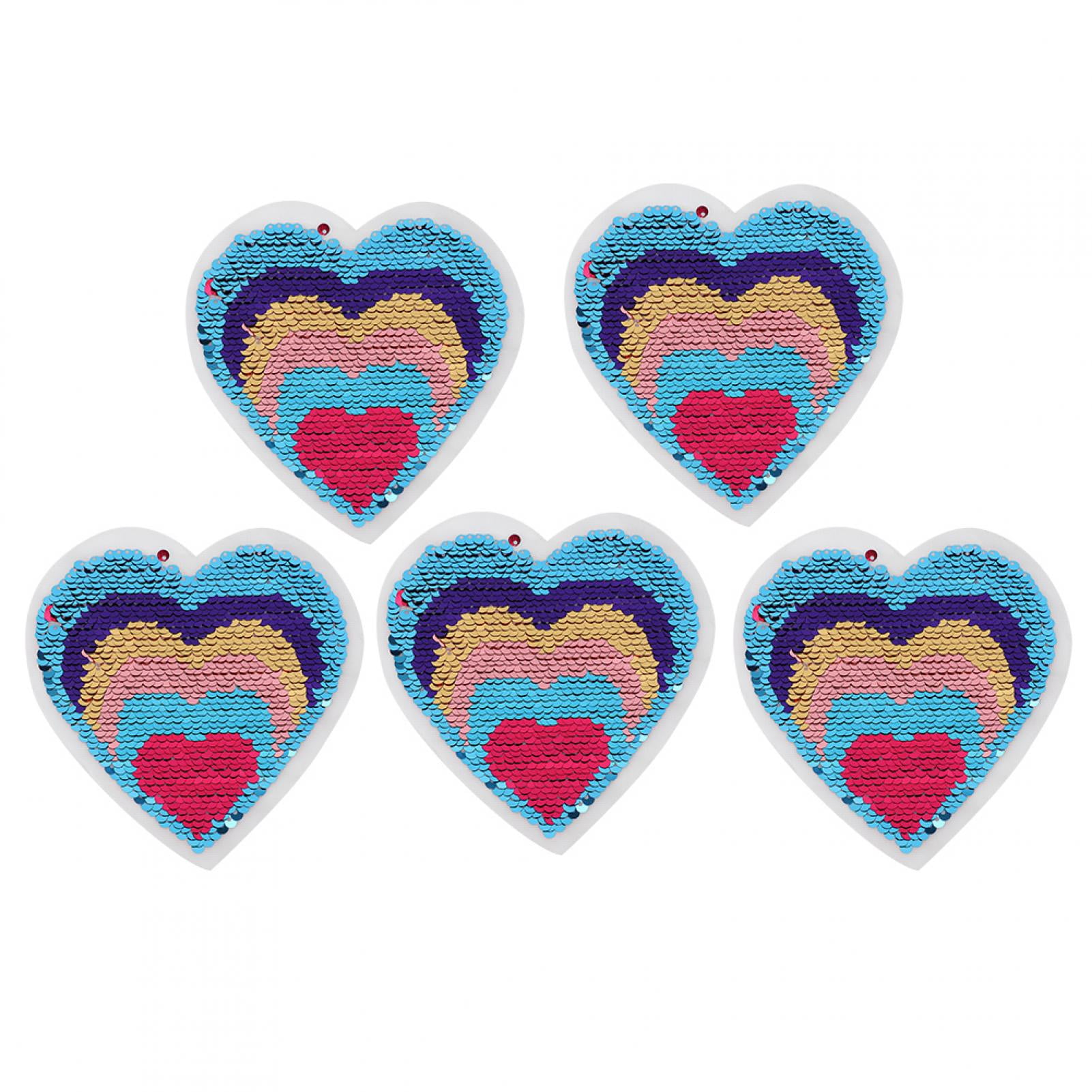 LOVE 5PCs Cartoon Sequins Patches For Clothes Garments Sewing DIY Craft 