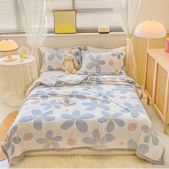 xaoyunyn Extra Thick Flannel Fleece Blanket,Double-Sided Warm Oversized Blanket for Couch,Office Nap,Winter Nights,Stable Soft Polyester Fabric,Small