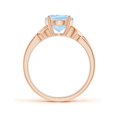 thumbnail image 2 of Angara Natural 2.2 Ct. Aquamarine Solitaire Ring in 14K Rose Gold for Women (Ring Size: 11.5), 2 of 10