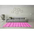thumbnail image 3 of Ahgly Company Indoor Round Abstract Pink Modern Area Rugs, 5' Round, 3 of 4