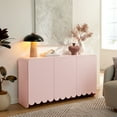 thumbnail image 2 of Sideboard Storage Cabinet , Pink, Wood, Living Dining Room Kitchen Cafe Bistro Hospitality Restaurant, Modern Contemporary, HB37875, 2 of 9