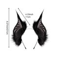 thumbnail image 4 of Vjnyvs Halloween Bat Ears Shape Headband Gothic Dark Wing Hair Hoop for Themed Party Events, 4 of 7