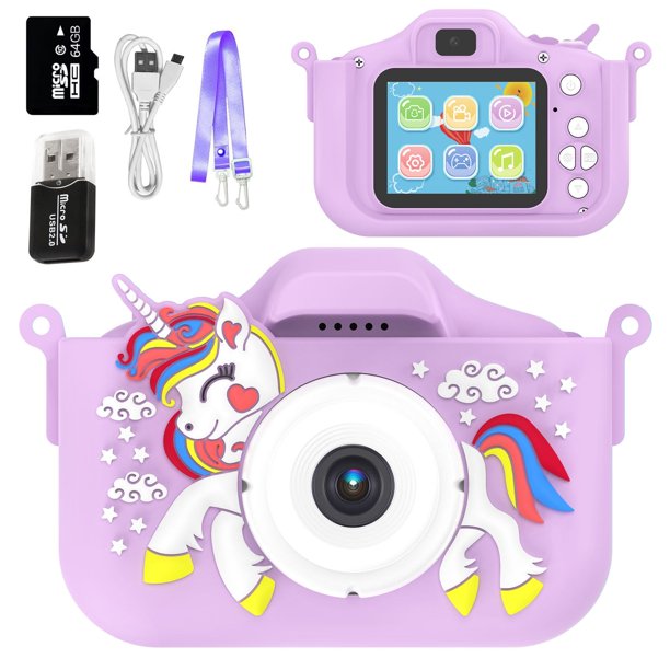 Cámara para niños Disalor 48 MP, doble lente, 64 GB, resistente a golpes
