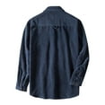 thumbnail image 4 of Besolor Mens Spring Fall Corduroy Shirt Jacket Casual Lapel Button down Long Sleeve Plus Size Blouse Tops with Pockets, 4 of 4