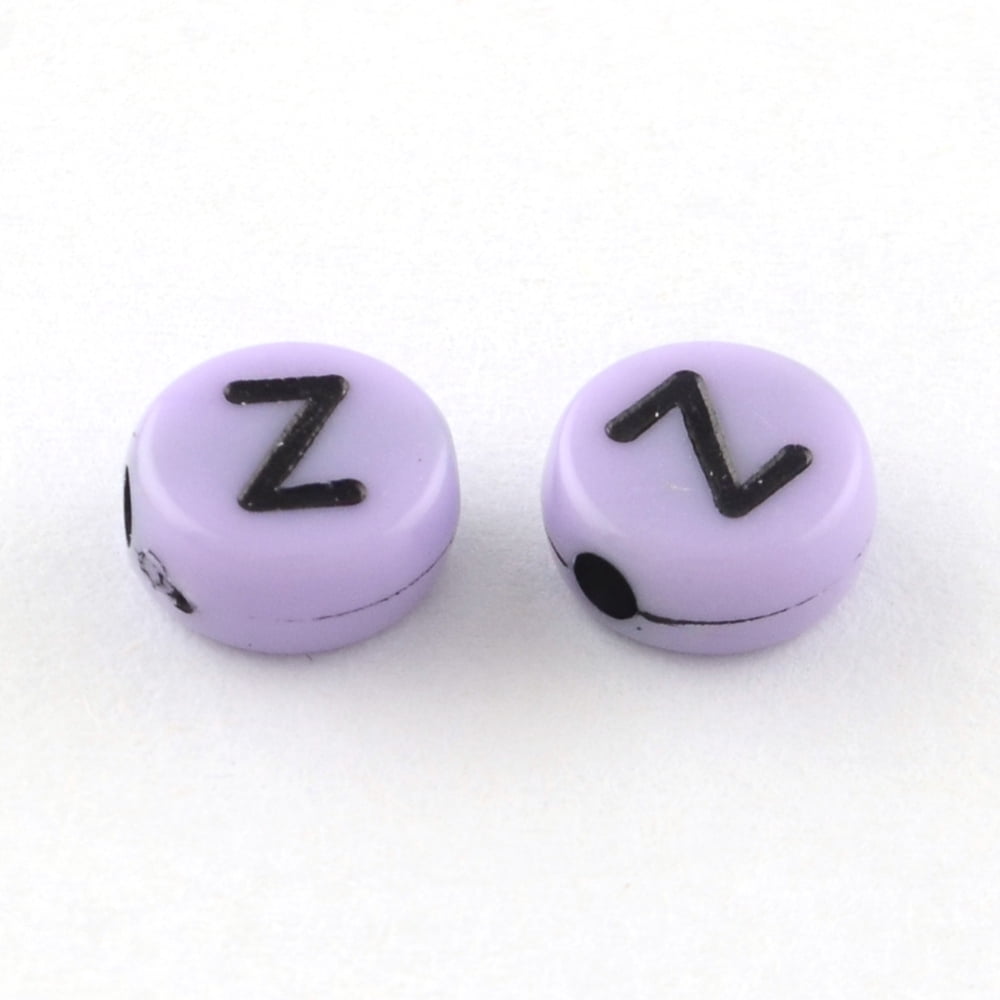 500 g Flat Round Craft Style Opaque Acrylic Beads Horizontal Hole Mixed Letters Mixed Color 6.5x3mm Hole: 1.5mm 4000pcs/500g