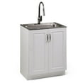 thumbnail image 5 of Simpli Home Darwin 28 inch Laundry Cabinet with Pull-out Faucet and Stainless Steel Sink, 5 of 7