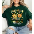 falling for physical therapy pet cute fall thanksgiving nurse t