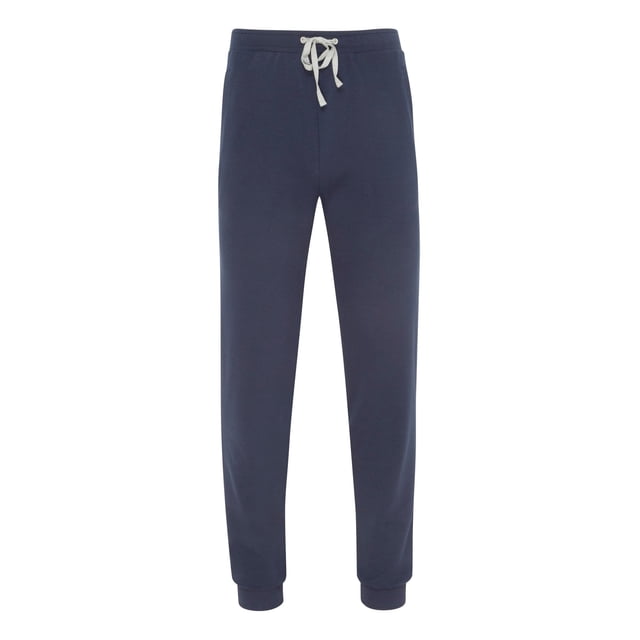 hajo pantalón homewear para hombre - pantalón jogging, Klima-Komfort, mezcla de algodón elástico, uni Azul XL (X-Large)