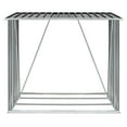 thumbnail image 5 of vidaXL Firewood Rack Log Storage Holder Stand with Roof Galvanized Steel 64.2", 5 of 6