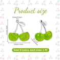 thumbnail image 4 of Dijes de cereza de 6 colores, 9 piezas de resina transparente, colgantes de cereza, cuentas de fruta, dijes colgantes DIY, 4 of 5