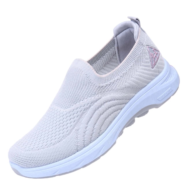 Breathable Light Duty Slip on Women Sneakers Mesh Soft Sole Pointed Toe Flat Comfortable for Daily Style