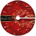 thumbnail image 1 of FMSHPON Valentine's Day Mother's Day Red Heart Love Xmas Christmas Tree Skirt Stand Mat for Holiday Party Decoration Indoor Outdoor 36 inches, 1 of 6