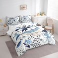 thumbnail image 3 of Feelyou Blue Whale Twin Bedding Sets 7pcs, Octopus Sea Animal Bedding Comforter Set, 3 of 8
