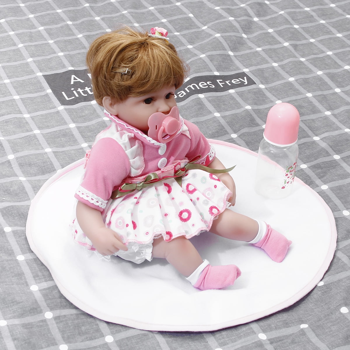 15.75'' Reborn Doll Newborn Baby Doll Sit / Lie Down Toddler Toy Baby Girl Children Birthday
