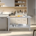 thumbnail image 2 of LIZHOUMIL Commercial Stainless Steel Work Table, NSF Certified, Adjustable Storage, 2 of 9