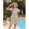 thumbnail image 4 of Zeagoo Womens Midi Casual Summer T Shirt Dresses Short Sleeve Button Down Dress With Pockets, 4 of 6