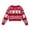 Red, variant on IWEMEK Girls Winter Sweaters Comfy Casual Crew Neck Knitwear Loose Fitting Long Sleeve Pullover Snowflake Xmas Red Tops