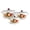 Mushrooms, variant on Stackable Poppies Enamel Set of 3 pots with Complimentary Kitchen Towel and Ladle