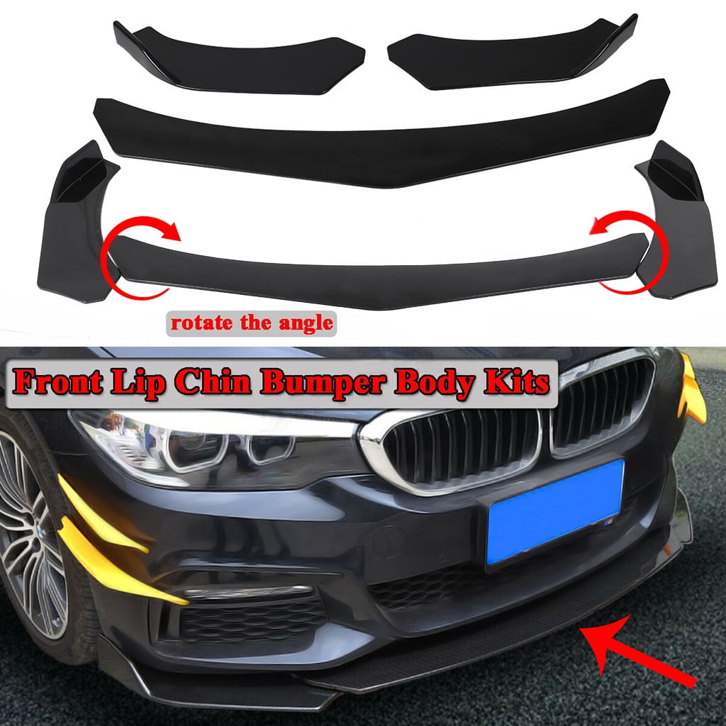 Universal Body Kit Bumper Lip Splitter Spoiler for GMC Air Lip Black