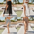 thumbnail image 3 of Soidarity de mujer Gasa Cubrir Traje de baño Verano Playa Envoltura Ligero Cómodo Traje de baño Ropa de playa Gradiente de rayas Type2 NO2 Soidarity OD021084-06, 3 of 6