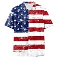 thumbnail image 5 of UngA America 250 Tshirt, 4th of July Hawaiian Shirts for Men American Flag Patriotic Tshirts Button Down Beach Shirts USA Short Sleeve Tops (Red,XXL), 5 of 6